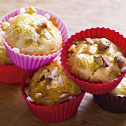 Receta Muffins de nueces de macadamia y manzana