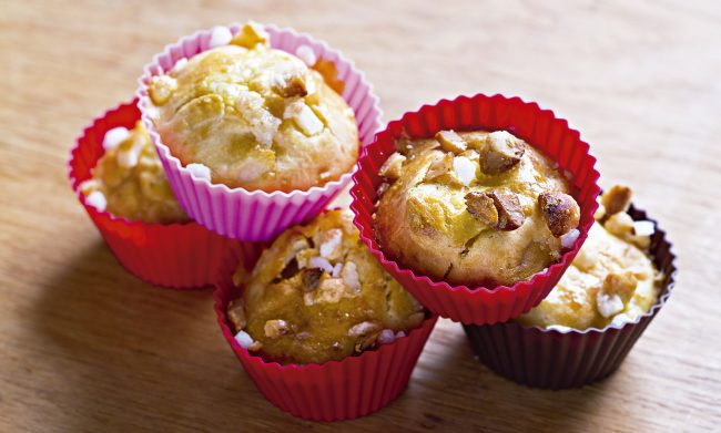 Receta Muffins de nueces de macadamia y manzana