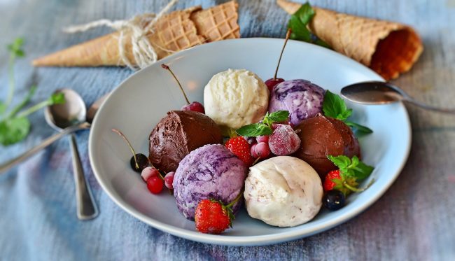 receta helado de avellanas