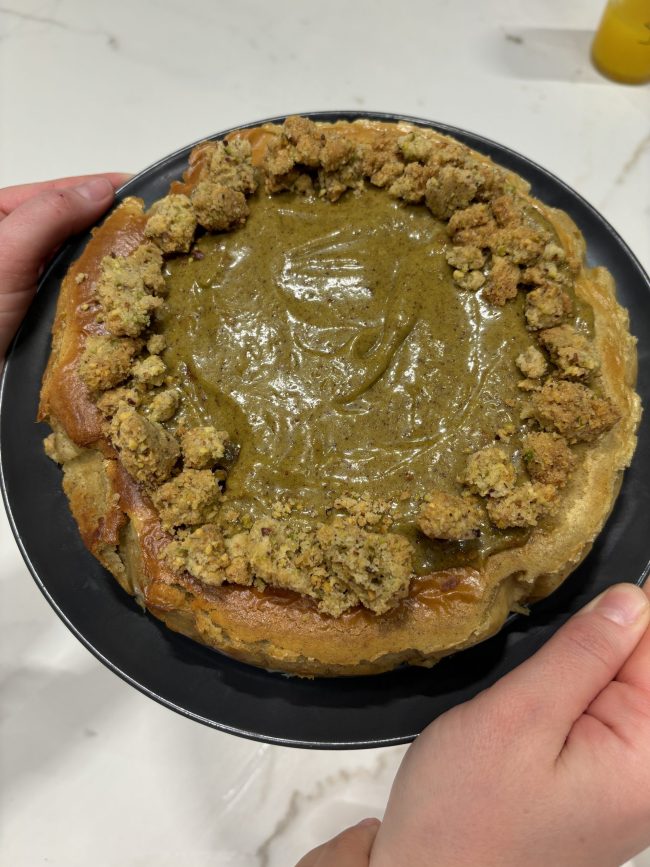 Tarta de queso y pistacho